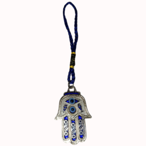 MANO FATIMA METAL AZUL